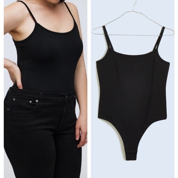 Madewell Black Tank Thong Bodysuit XS NWT - Picture 9 of 9